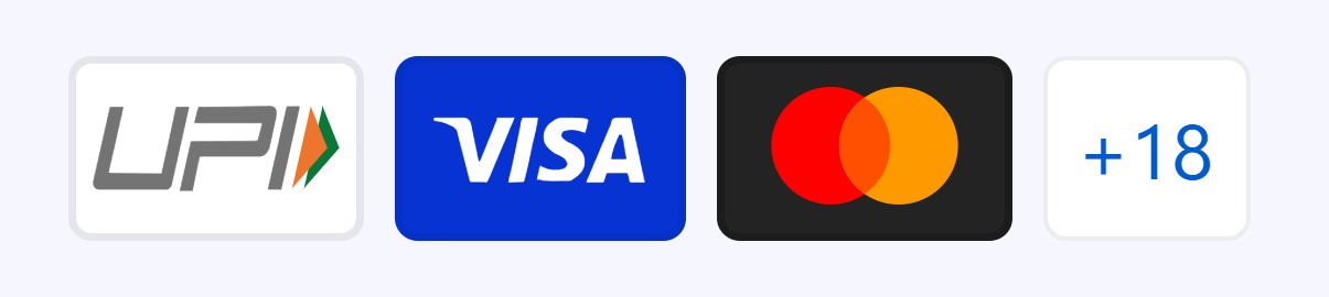 Accepted payment methods